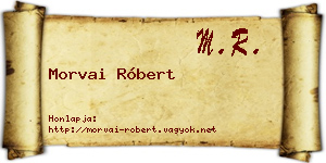 Morvai Róbert névjegykártya