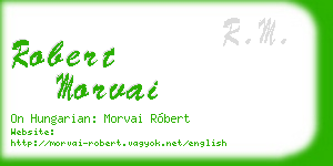 robert morvai business card